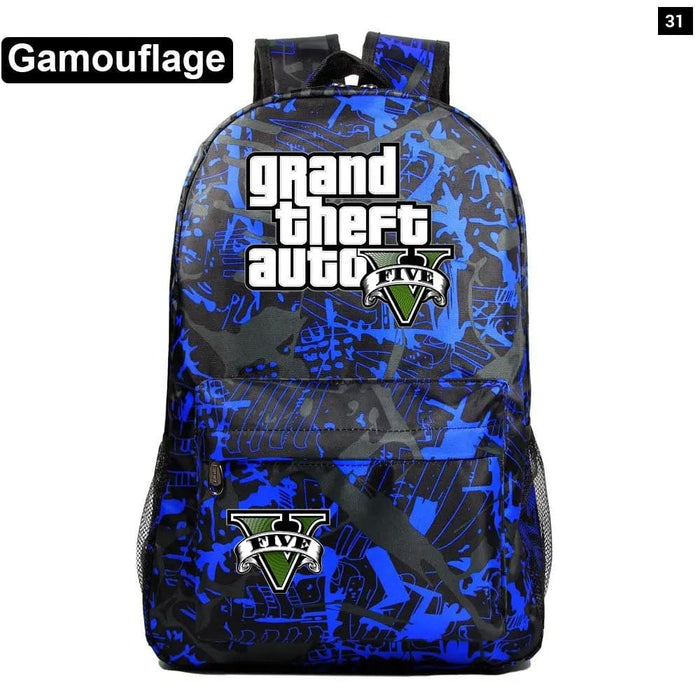 Unisex Game Gta5 Grand Theft Auto Kids School Bag