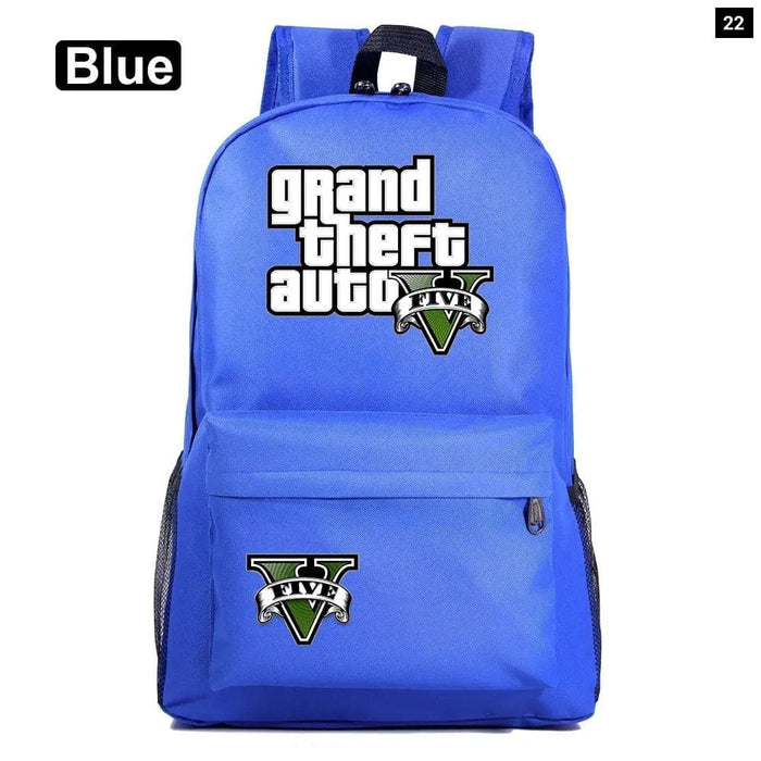 Unisex Game Gta5 Grand Theft Auto Kids School Bag