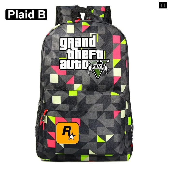 Unisex Game Gta5 Grand Theft Auto Kids School Bag