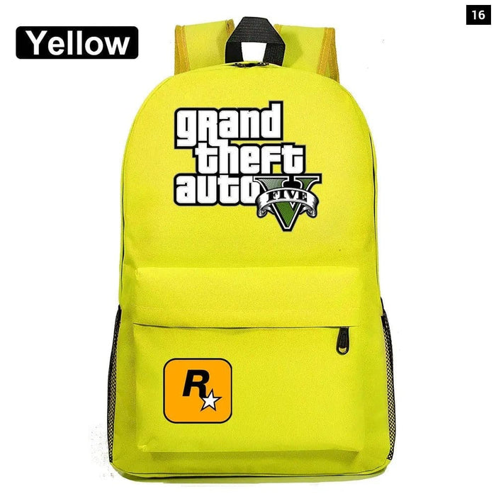 Unisex Game Gta5 Grand Theft Auto Kids School Bag