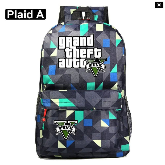 Unisex Game Gta5 Grand Theft Auto Kids School Bag