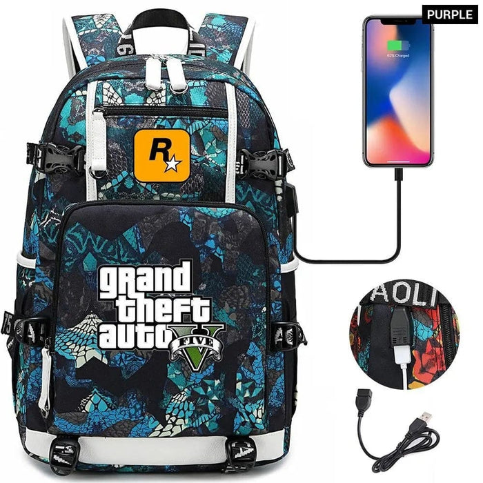 Unisex Gta5 Laptop Grand Theft Auto Usb Charging