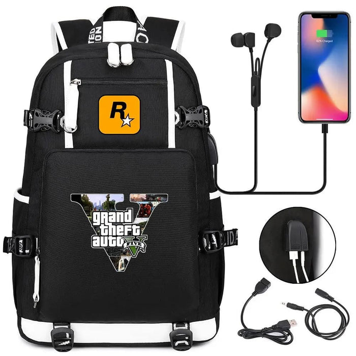 Unisex Gta5 Laptop Grand Theft Auto Usb Charging