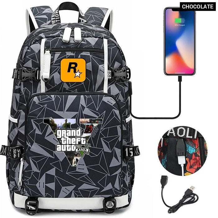 Unisex Gta5 Laptop Grand Theft Auto Usb Charging