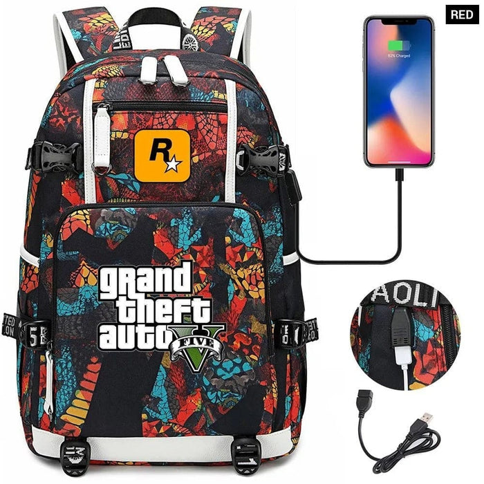 Unisex Gta5 Laptop Grand Theft Auto Usb Charging