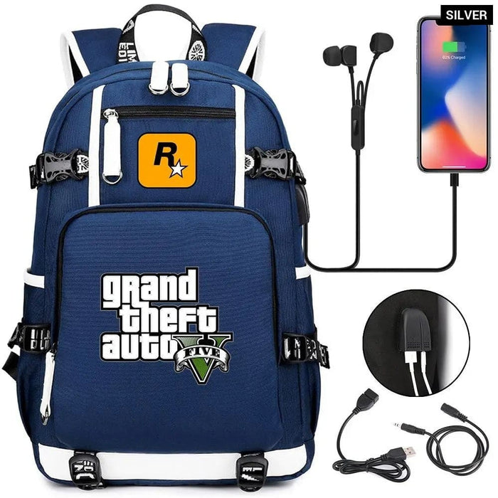 Unisex Gta5 Laptop Grand Theft Auto Usb Charging