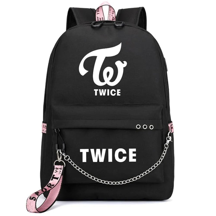 Unisex Korean Band Twice Printing Usb Charging Canvas