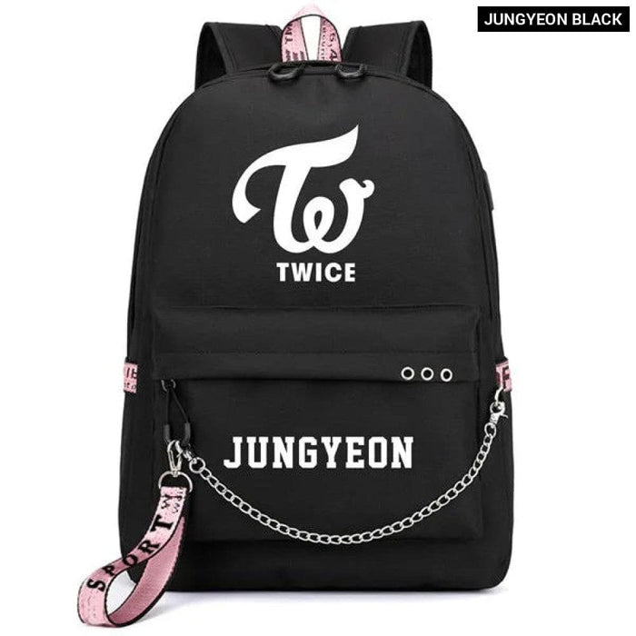 Unisex Korean Band Twice Printing Usb Charging Canvas