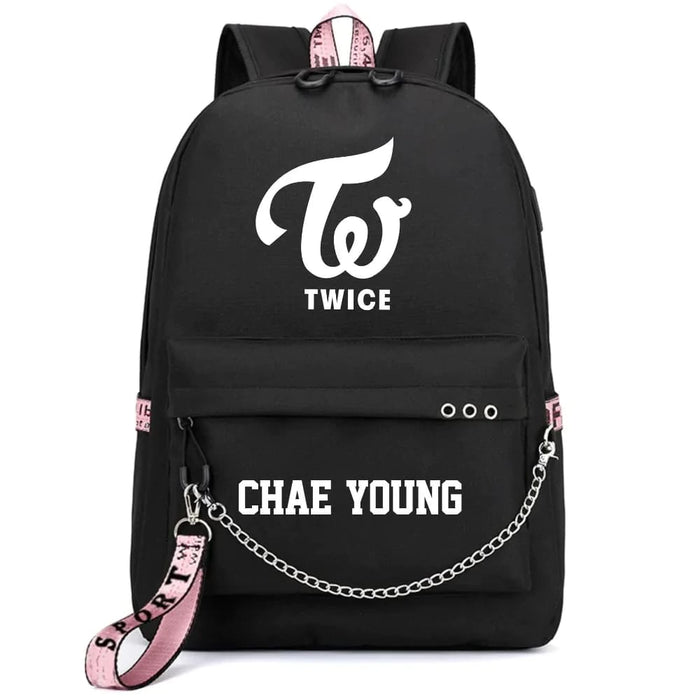 Unisex Korean Band Twice Printing Usb Charging Canvas