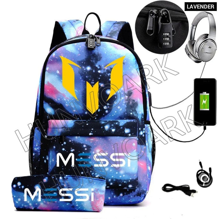 Unisex Messi Casual 15.6 Inch Laptop Back Light Anti Theft