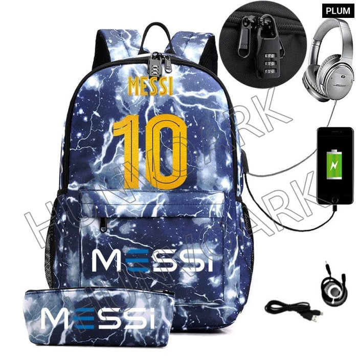 Unisex Messi Casual 15.6 Inch Laptop Back Light Anti Theft