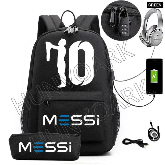 Unisex Messi Casual 15.6 Inch Laptop Back Light Anti Theft