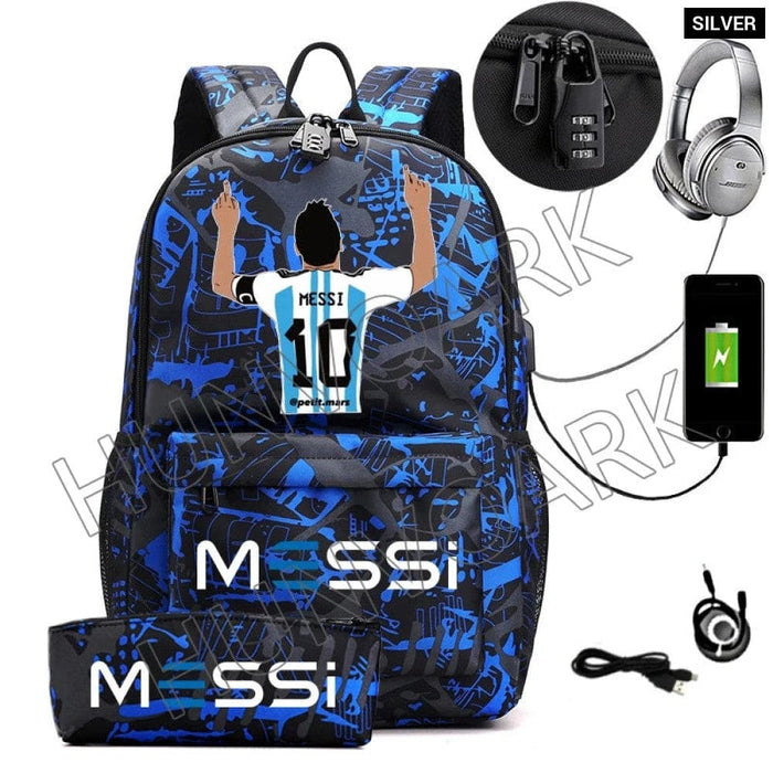 Unisex Messi Casual 15.6 Inch Laptop Back Light Anti Theft