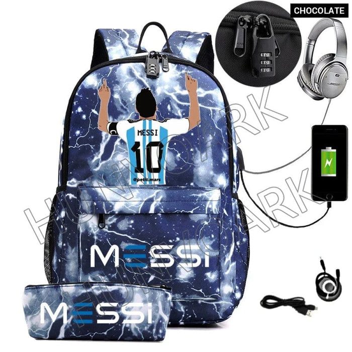 Unisex Messi Casual 15.6 Inch Laptop Back Light Anti Theft