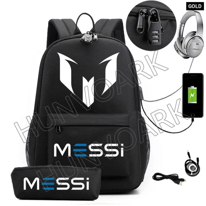 Unisex Messi Casual 15.6 Inch Laptop Back Light Anti Theft