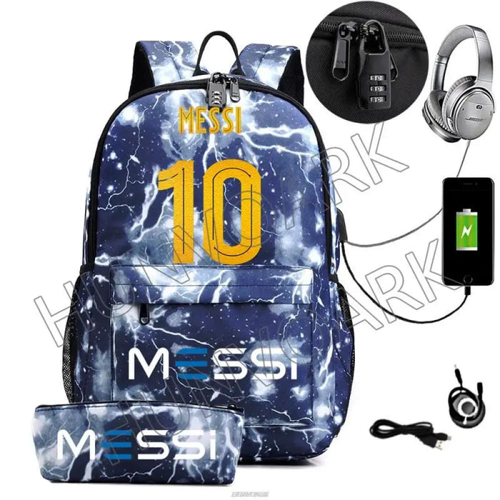 Unisex Messi Casual 15.6 Inch Laptop Back Light Anti Theft