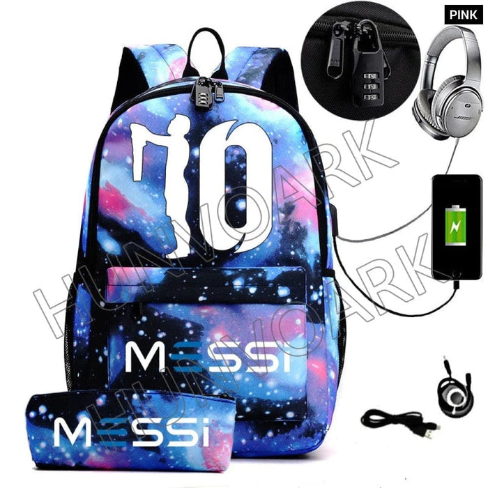 Unisex Messi Casual 15.6 Inch Laptop Back Light Anti Theft