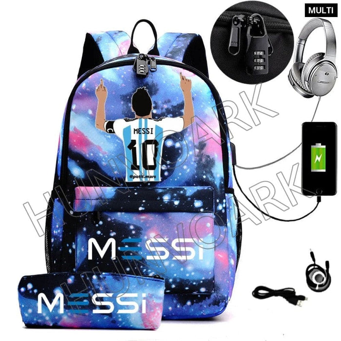 Unisex Messi Casual 15.6 Inch Laptop Back Light Anti Theft