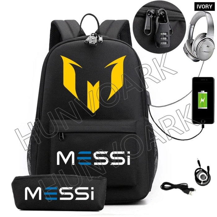 Unisex Messi Casual 15.6 Inch Laptop Back Light Anti Theft