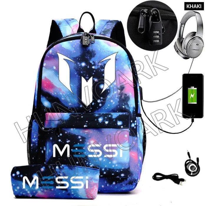 Unisex Messi Casual 15.6 Inch Laptop Back Light Anti Theft