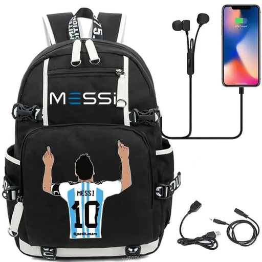 Unisex Messi Hikking Kids Laptop Waterproof School Bag