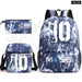 Unisex Messie Print Cosplay 3pcs Oxford School Bag