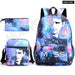 Unisex Messie Print Cosplay 3pcs Oxford School Bag