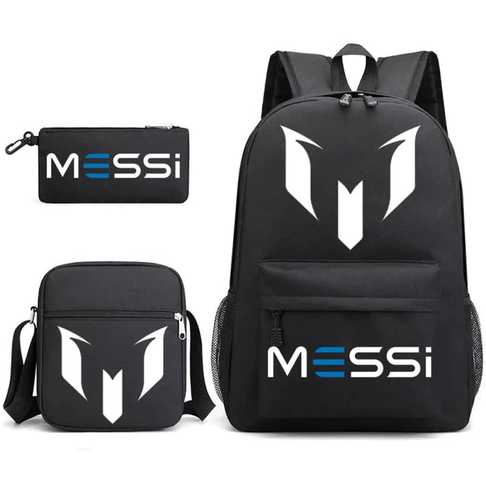 Unisex Messie Print Cosplay 3pcs Oxford School Bag