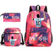 Unisex Messie Print Cosplay 3pcs Oxford School Bag