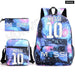 Unisex Messie Print Cosplay 3pcs Oxford School Bag