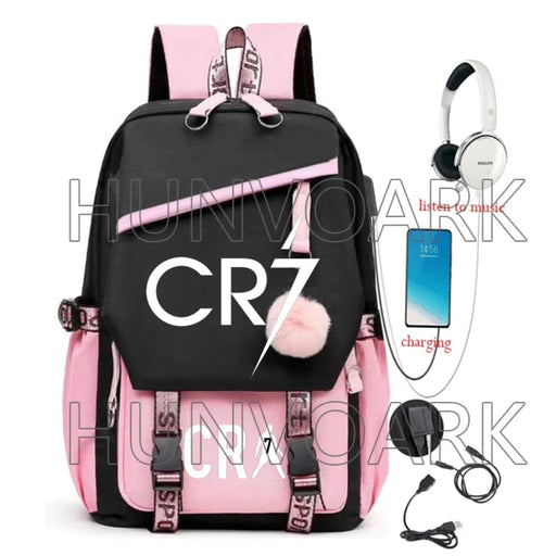 Unisex Super Stars Cr7 Waterproof Laptop School Bag