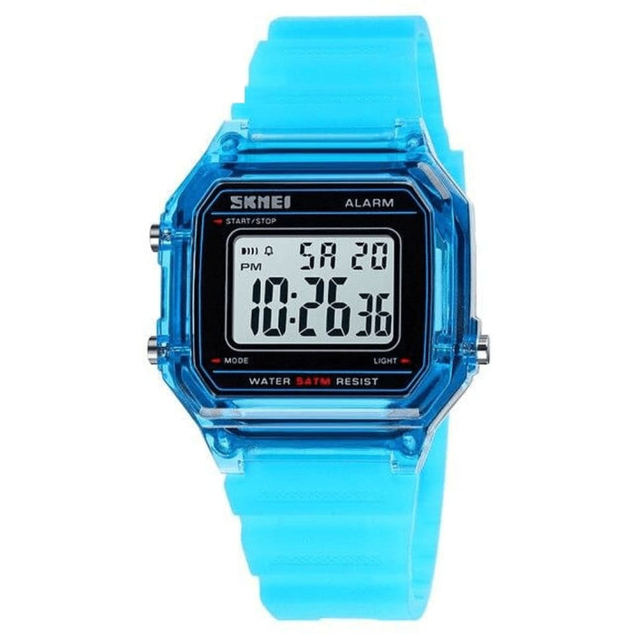 Unisex Transparent Sport Digital Casual Wristwatches