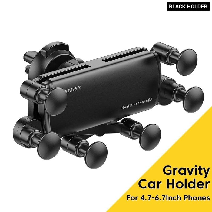 Universal 6 Points Solid Fold Car Phone Holder Gravity