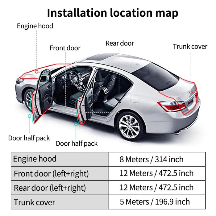 Universal Car Door Seal Strip For Soundproofing