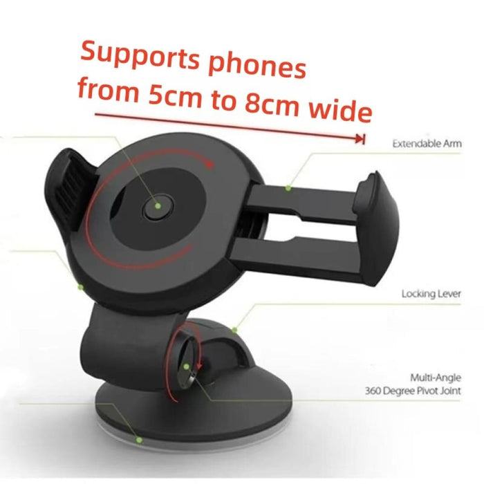 Universal Mobile Car Phone Holder For In Windshield Cell