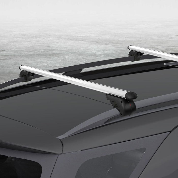 Universal Car Roof Rack 1360mm Cross Bars Aluminium Silver