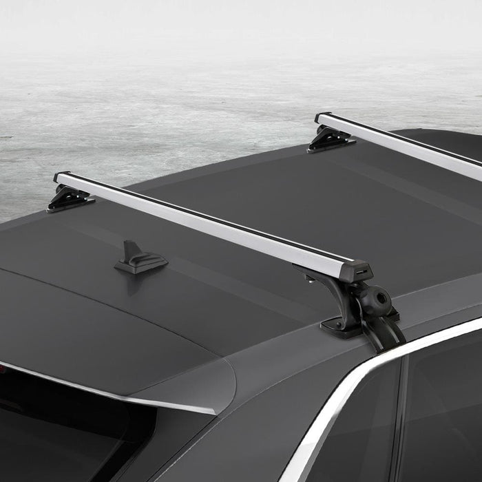 Universal Car Roof Rack 1450mm Cross Bars Aluminium Silver