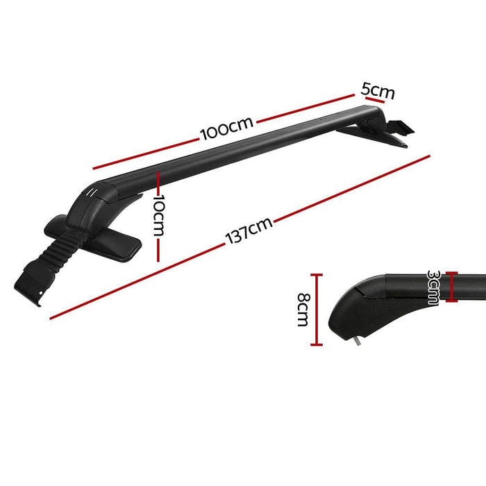 Universal Car Roof Rack Cross Bars 90cm Aluminium