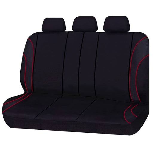 Universal Strident Rear Seat Covers Size 06 08s Red Piping