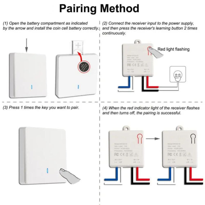 Universal Wireless Smart Switch 1 2 Gang Rf 433mhz Wall