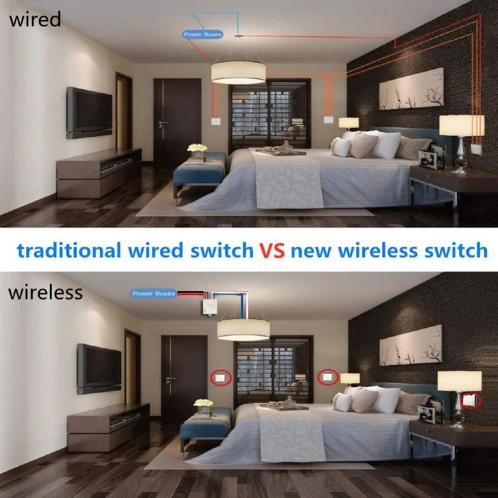 Universal Wireless Smart Switch 1 2 Gang Rf 433mhz Wall