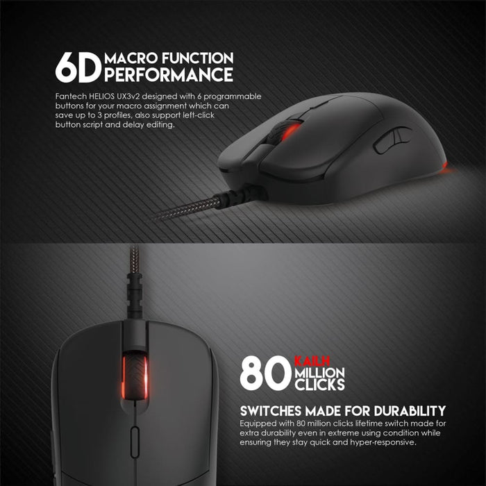 New Upgrade Ux3v2 Wired Gaming Mouse Professional Game Chip