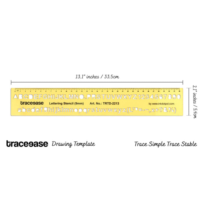 Upper Case Lower Numbers Small Lettering Template Drafting