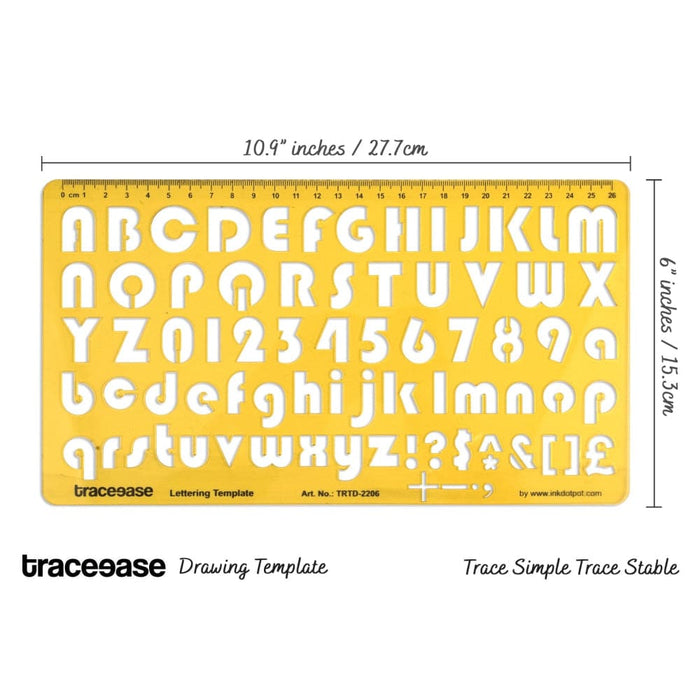 Upper and Lower Case English Alphabet Number Drafting Tools