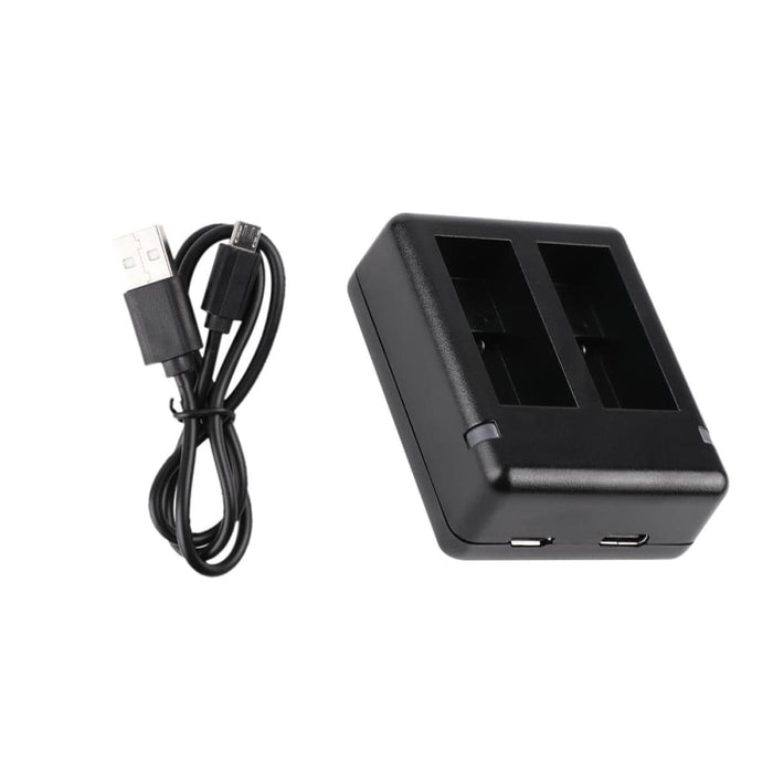 Usb Dual Batteries Charger With Cable And Indicator Light