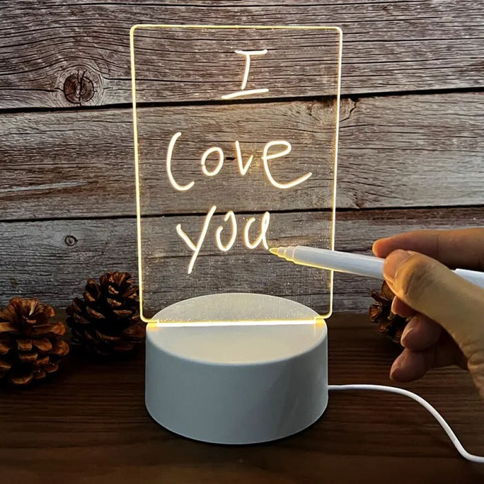 Usb Message Board Night Light With Pen Creative Gift