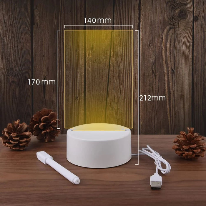 Usb Message Board Night Light With Pen Creative Gift