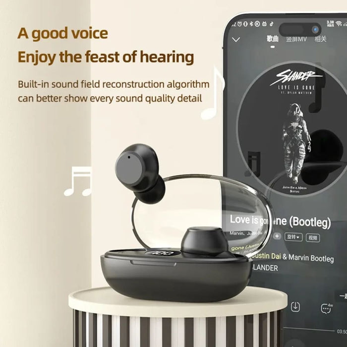 V5.3 T62 Bluetooth Earphones With Touch Control And Digital