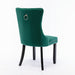 4x Velvet Dining Chairs- Green