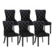 6x Velvet Dining Chairs Upholstered Tufted Kithcen Chair